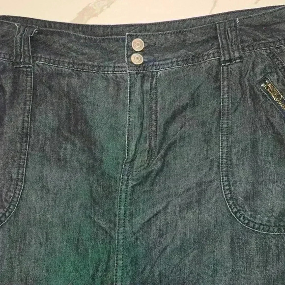 Lane Bryant Womens Plus Denim Skirt Built in Shorts Size 18 Blue - Picture 3 of 11